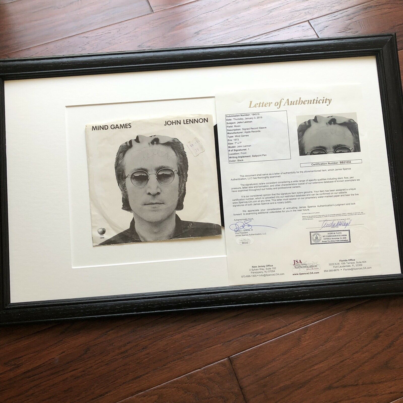 JOHN LENNON * JSA LOA * Autograph Mind Games LP Signed * The Beatles