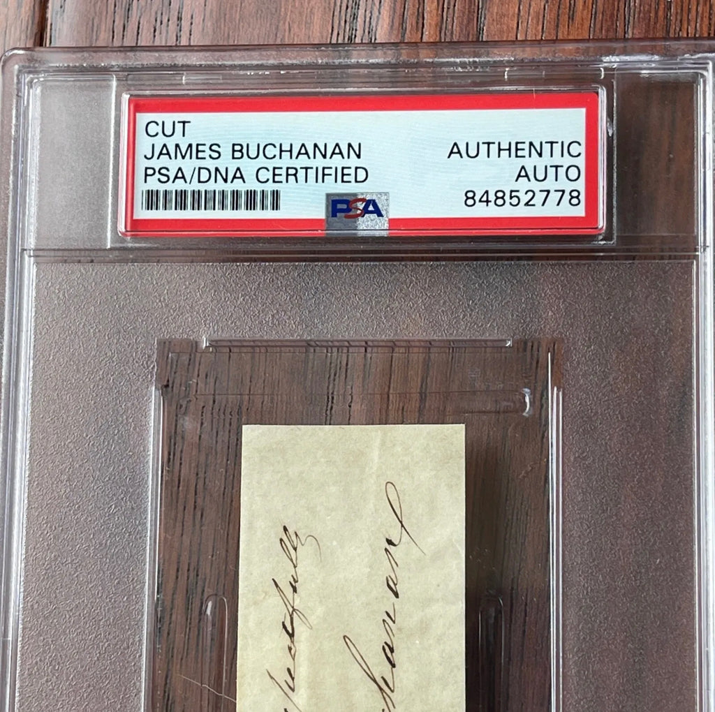 JAMES BUCHANAN * PSA/DNA * AUTOGRAPH Cut Signature SIGNED
