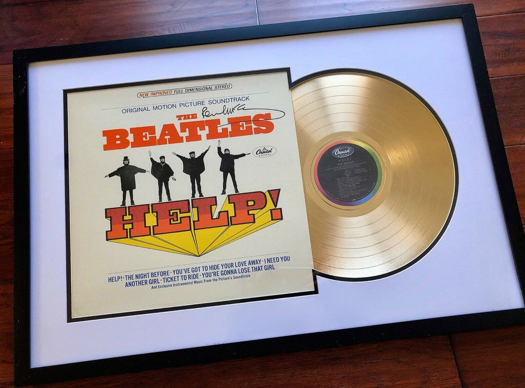 PAUL MCCARTNEY * Perry Cox * Beatles Autograph HELP Gold Album * LP SIGNED