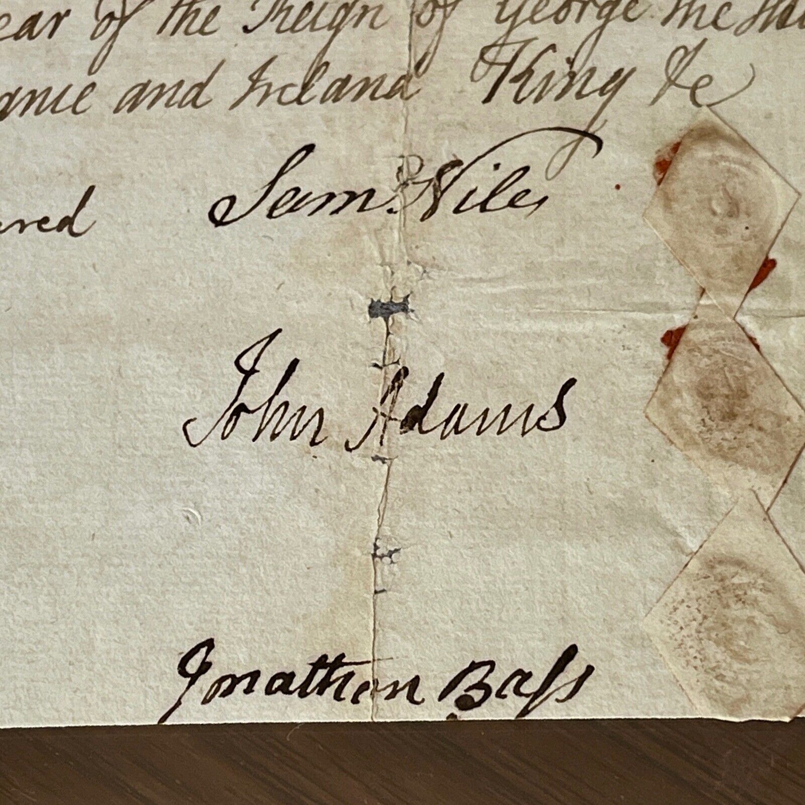 JOHN ADAMS * PSA/DNA * Handwritten Autograph Document Mentions George III Signed