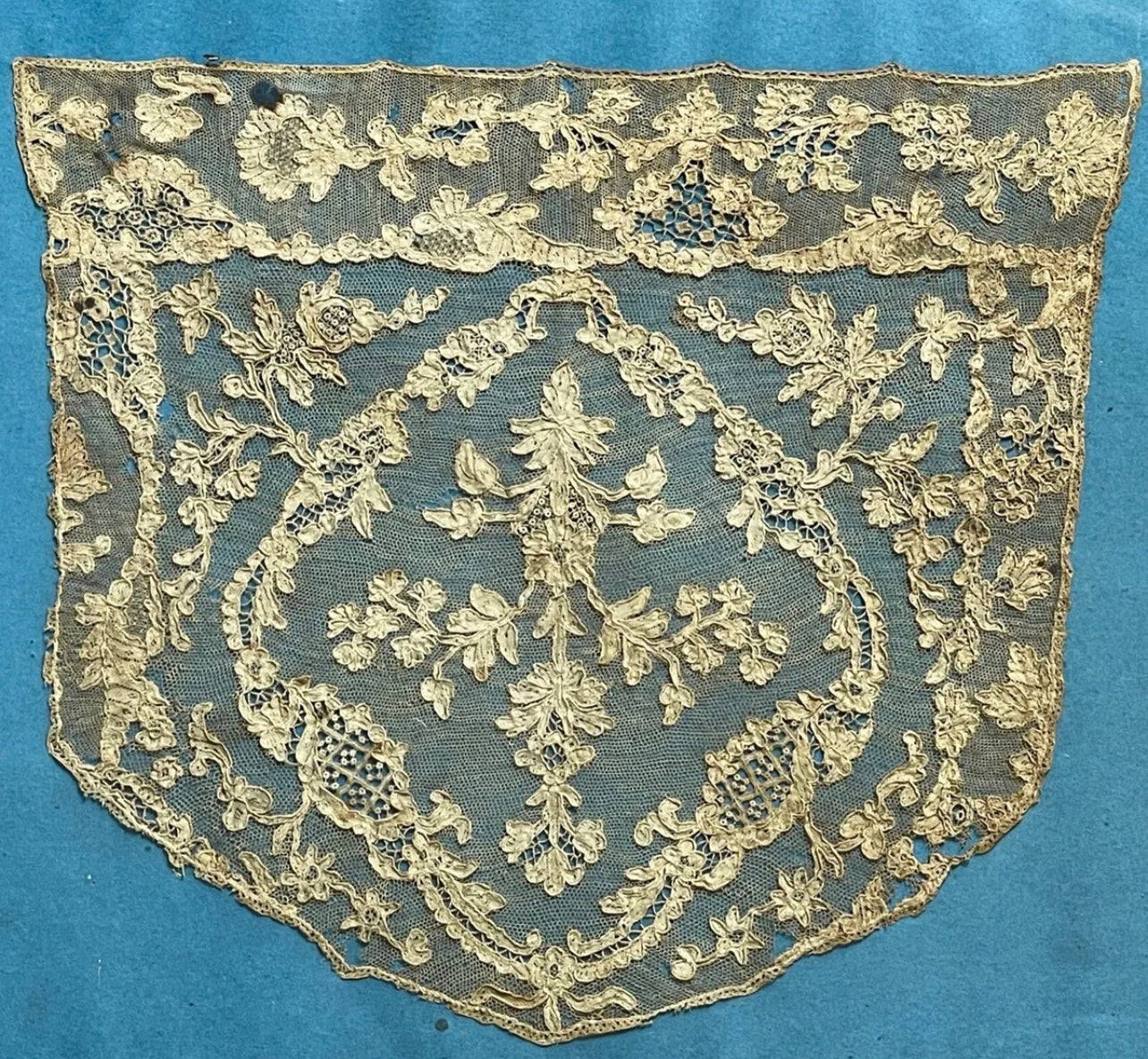 MARIE ANTOINETTE * Lace Nightcap Hand Embroidered By Her Exhibited at Versailles