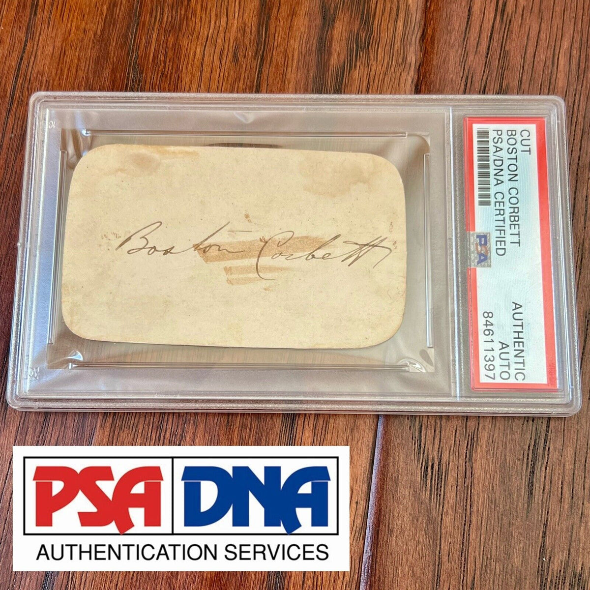 BOSTON CORBETT * PSA/DNA * Autograph Signed Bible Verse Abraham Lincoln Avenger`
