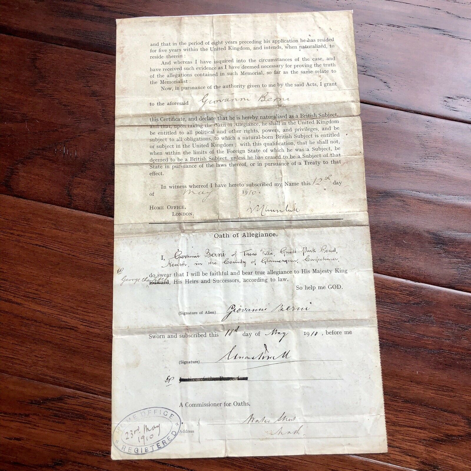 WINSTON S. CHURCHILL * JSA LOA * Hand Signed Naturalization Document Autograph *
