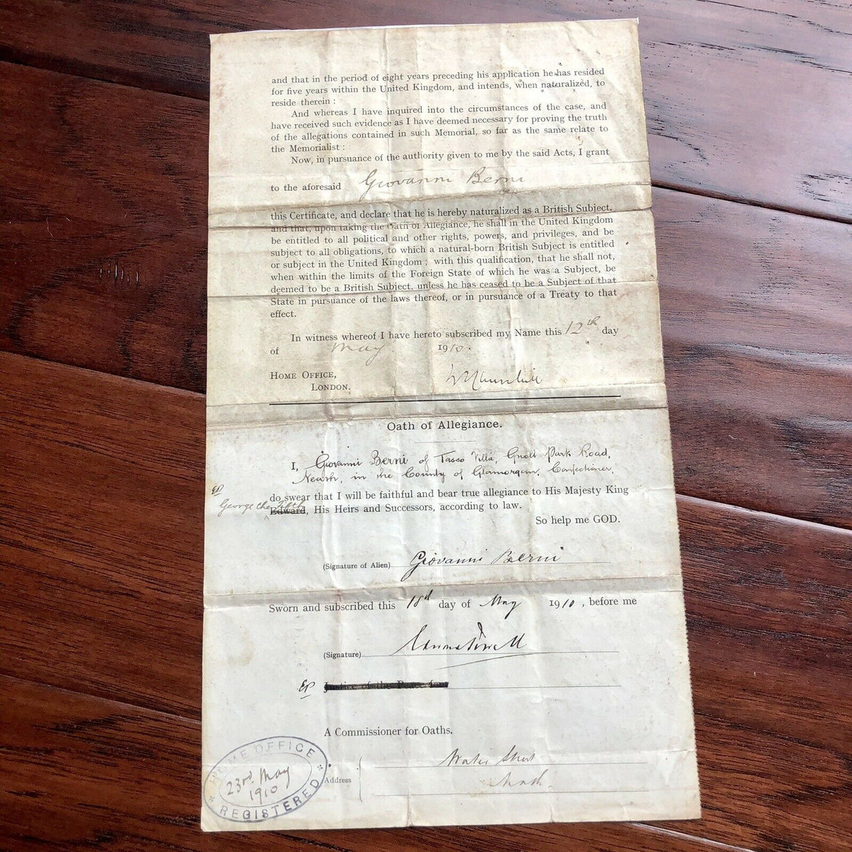 WINSTON S. CHURCHILL * JSA LOA * Hand Signed Naturalization Document Autograph *