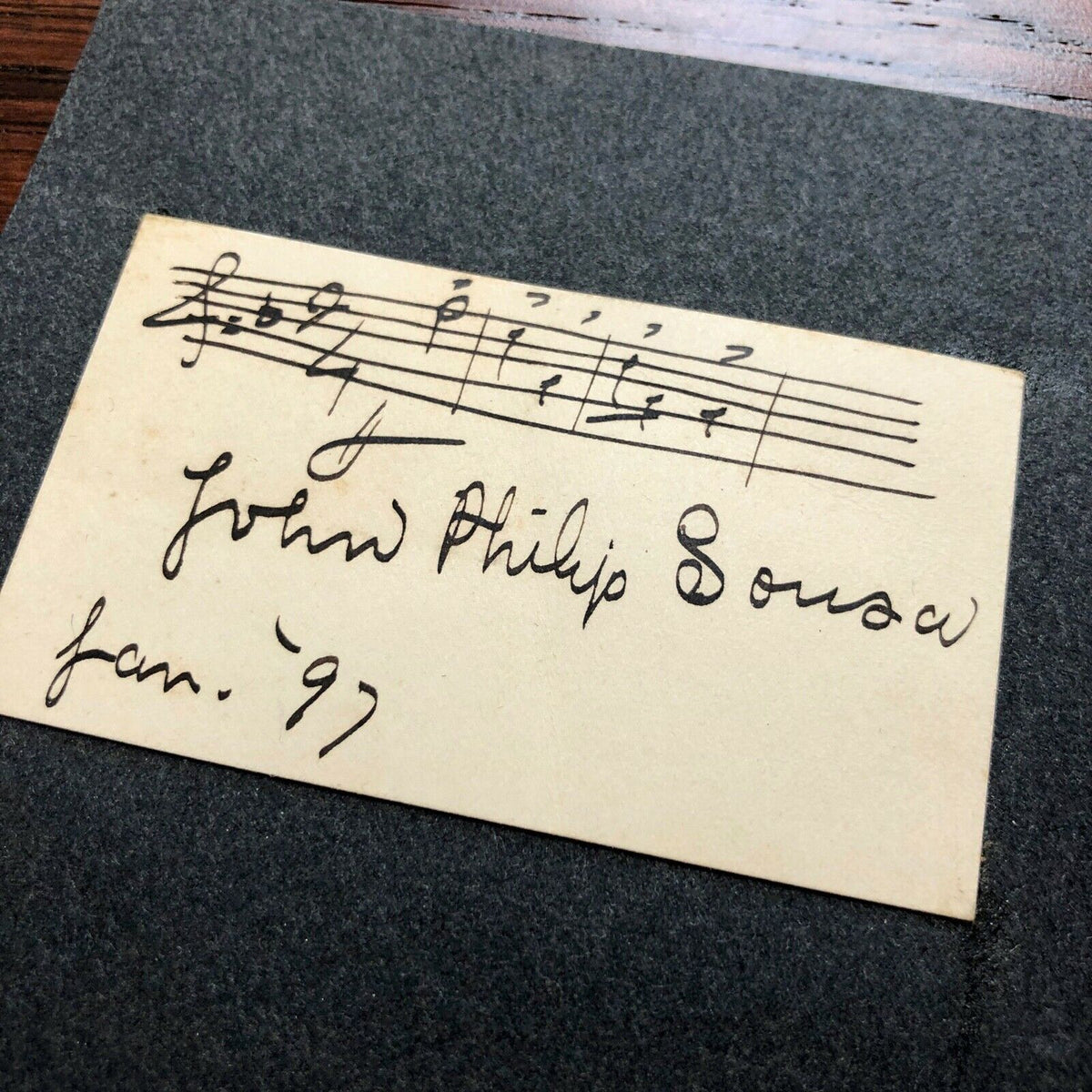 JOHN PHILIP SOUSA * JSA * AUTOGRAPH Musical Quotation SIGNED * "The March King"