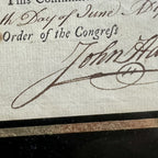 JOHN HANCOCK * Signed 1776 Appointment of Lexington Concord Soldier Autograph