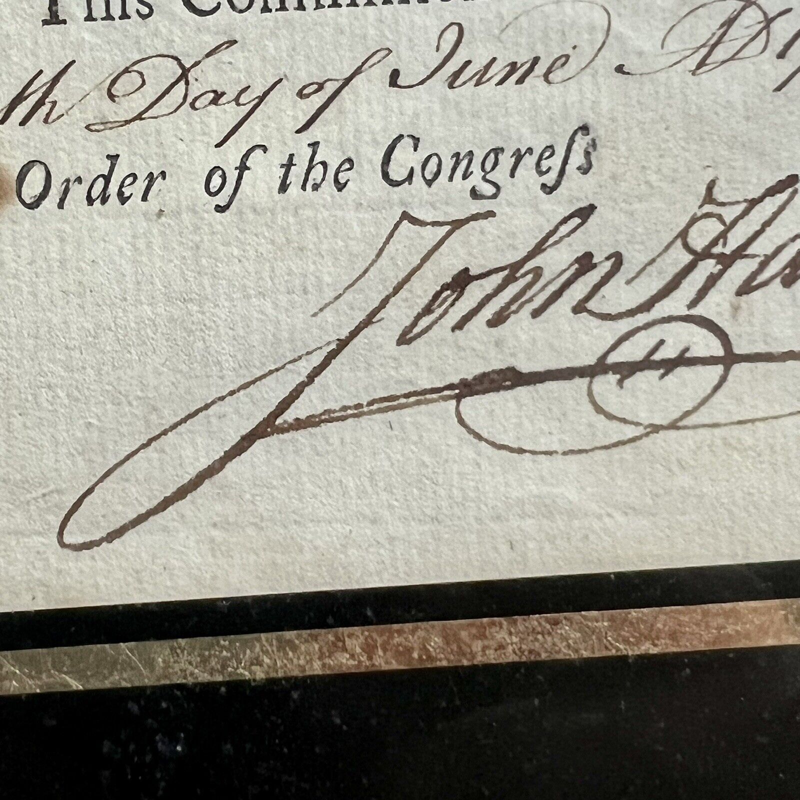 JOHN HANCOCK * Signed 1776 Appointment of Lexington Concord Soldier Autograph