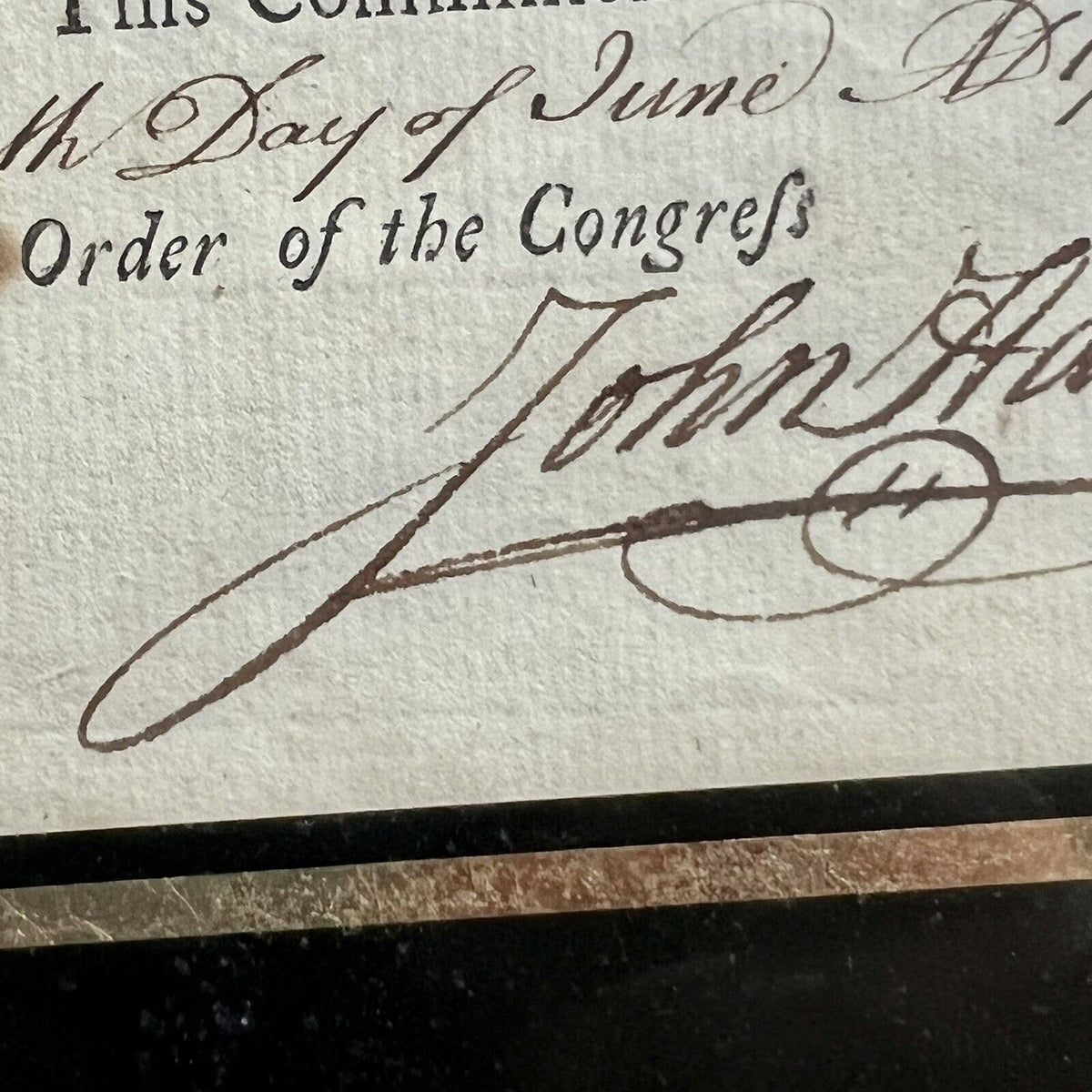 JOHN HANCOCK * Signed 1776 Appointment of Lexington Concord Soldier Autograph