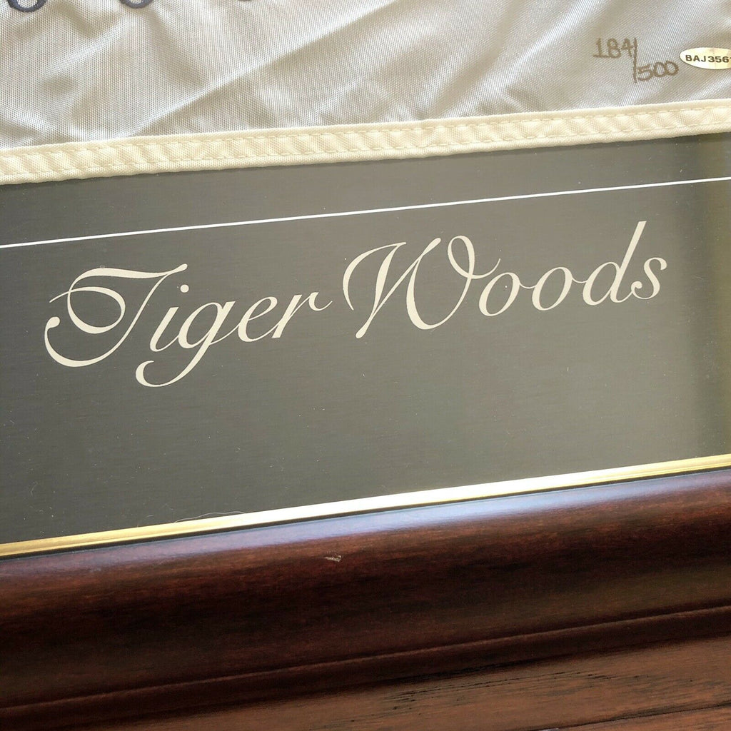 TIGER WOODS * UDA * Signed Pin Flag 2000 Valhalla Autograph Framed * Upper Deck