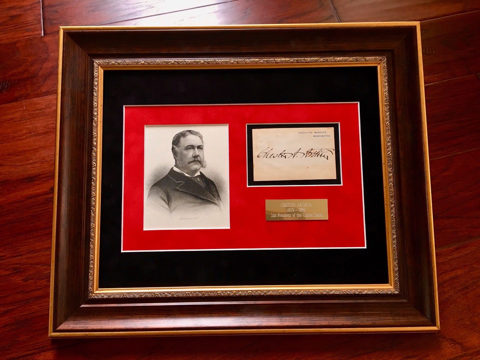 CHESTER A. ARTHUR * AUTOGRAPH White House * EXECUTIVE MANSION Card SIGNED