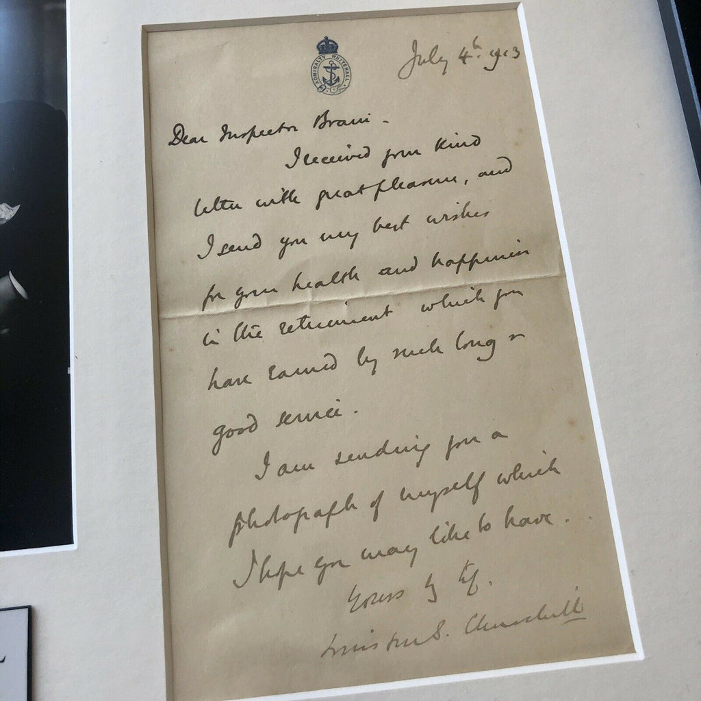 WINSTON S. CHURCHILL * JSA LOA * Authentic Handwritten AUTOGRAPH Letter SIGNED