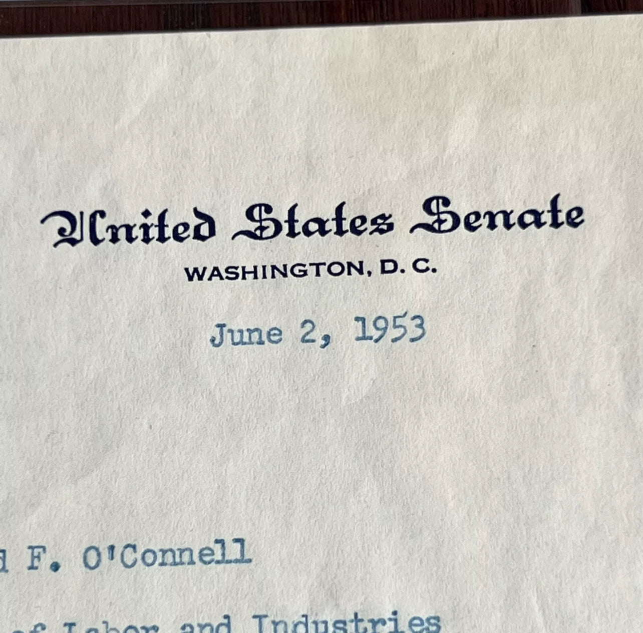 JOHN F. KENNEDY * PSA * Autograph Letter Signed 1953 Signature Jack JFK