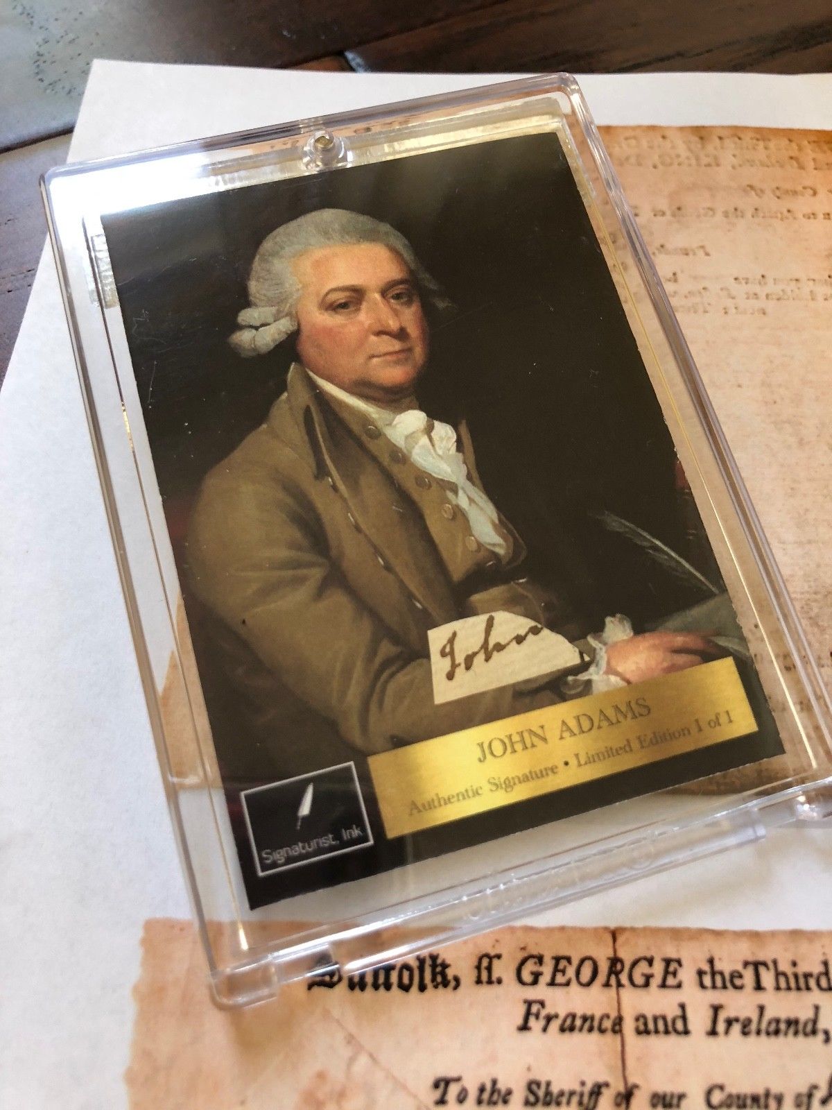 JOHN ADAMS * Scarce AUTOGRAPH Cut Signature SIGNED * 2nd President * 1763