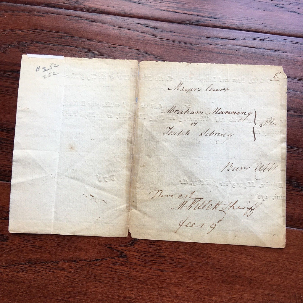 AARON BURR * Autograph HAND SIGNED EARLY Legal Doc * Dueled ALEXANDER HAMILTON