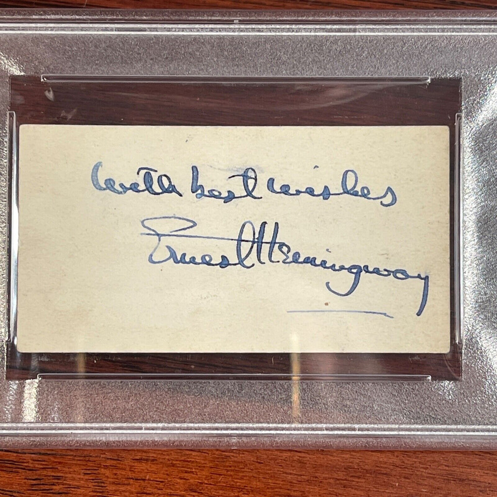 ERNEST HEMINGWAY * PSA/DNA * Autograph Calling Card Signed