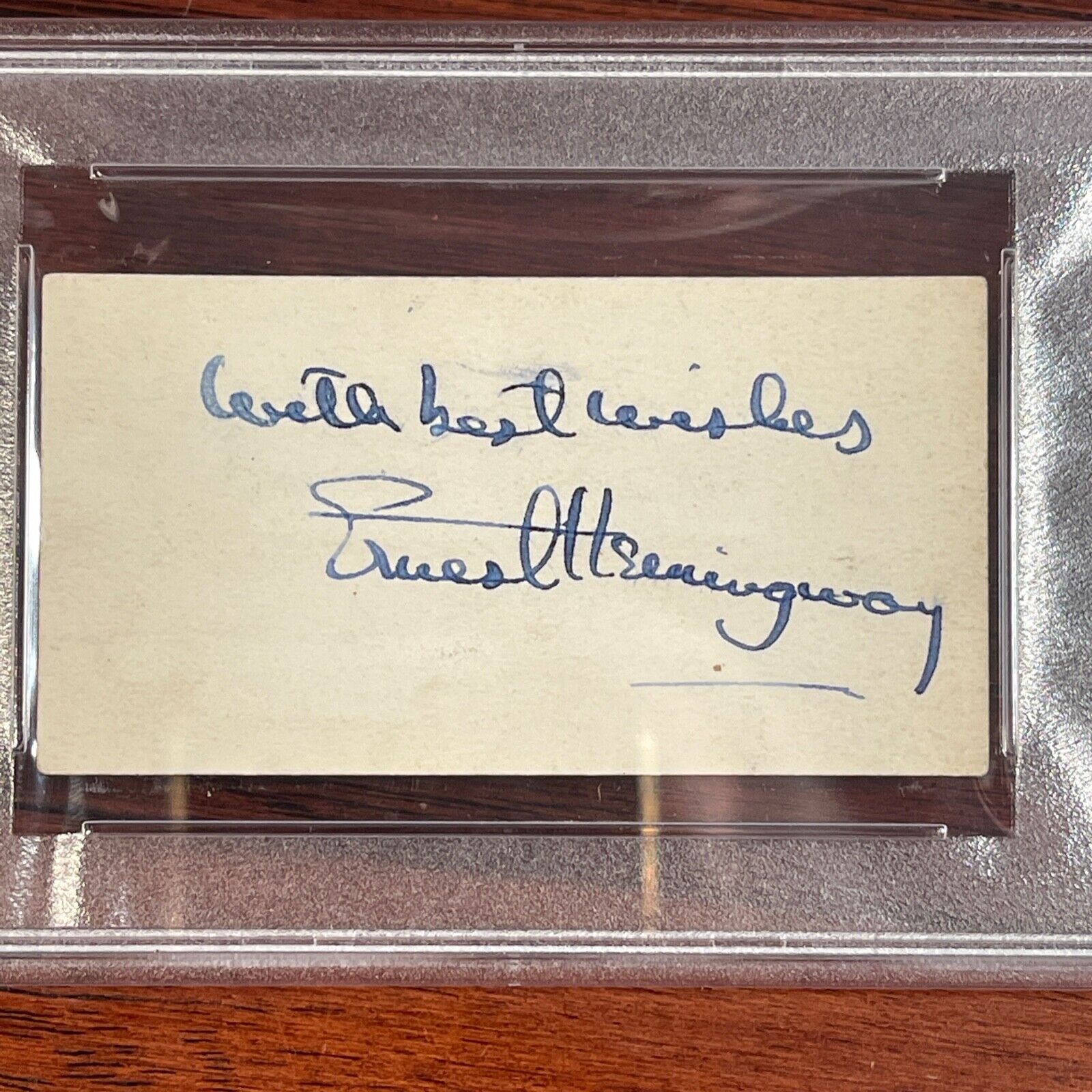 ERNEST HEMINGWAY * PSA/DNA * Autograph Calling Card Signed