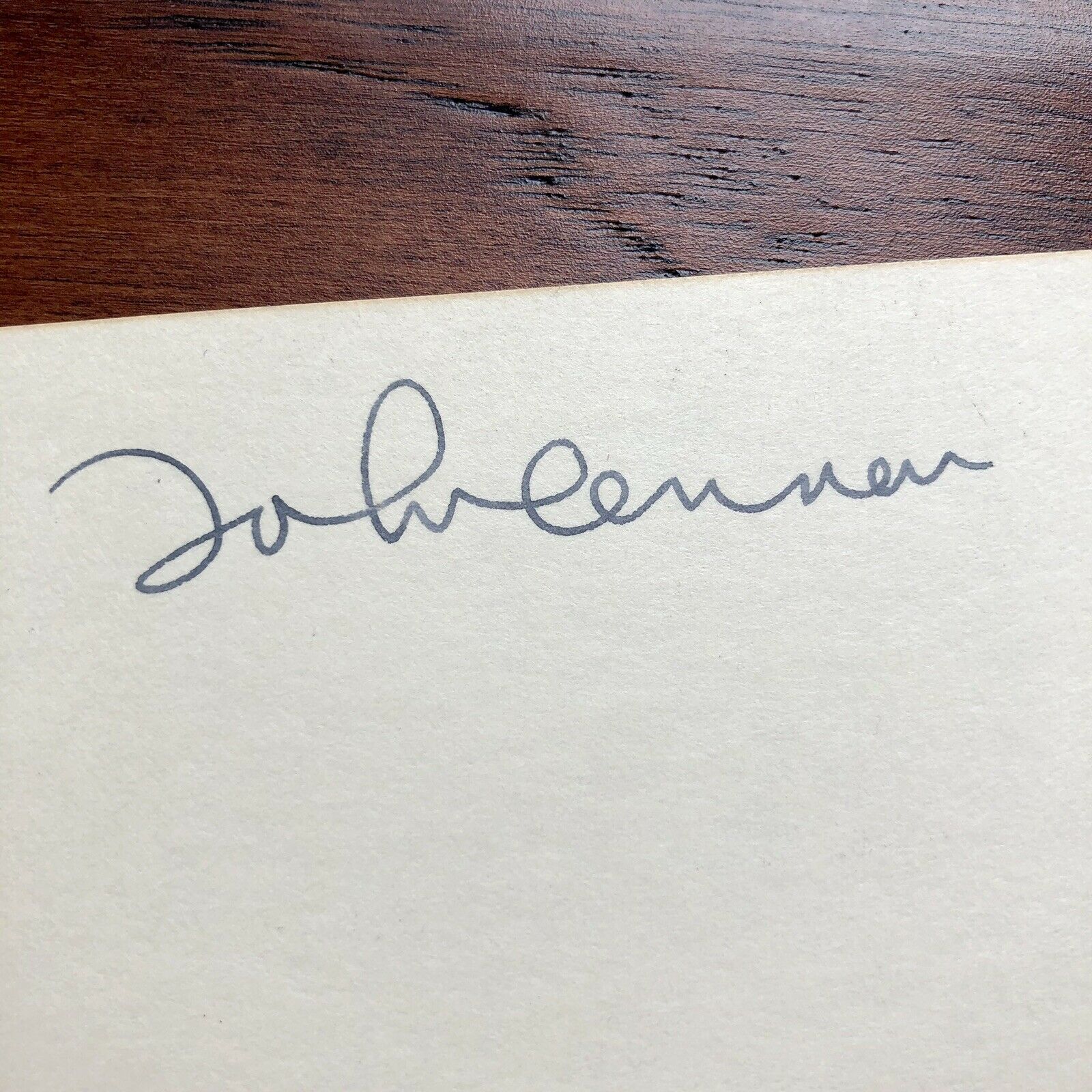JOHN LENNON * JSA LOA * Signed Card While Recording Imagine * Beatles Autograph