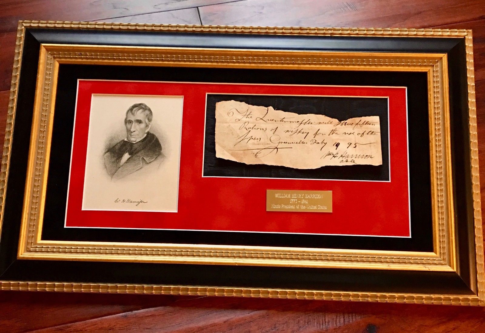 WILLIAM HENRY HARRISON * PSA/DNA * Rare AUTOGRAPH Whiskey Receipt SIGNED