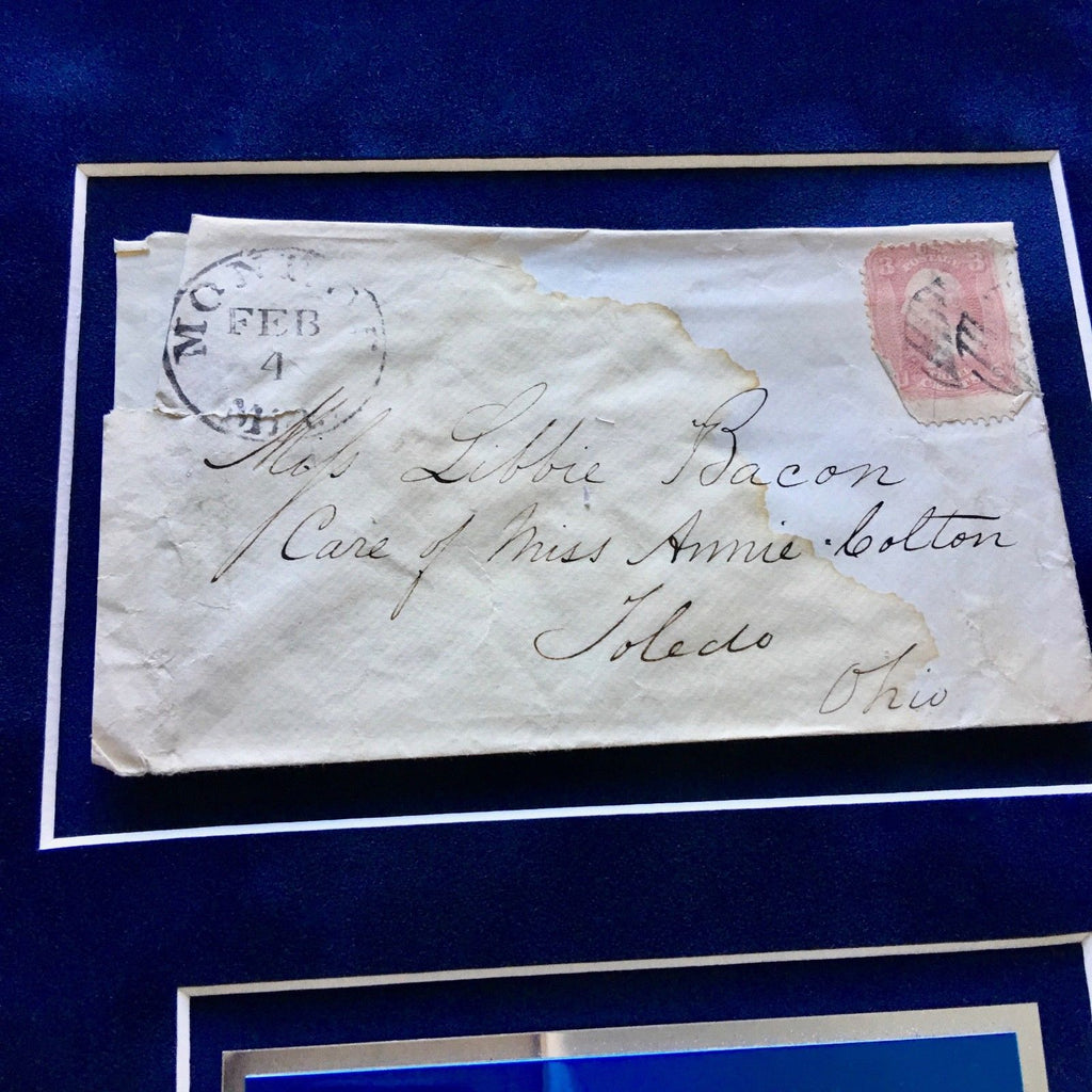 GEORGE CUSTER * Early Handwritten AUTOGRAPH Envelope Signed * Courting His Wife!
