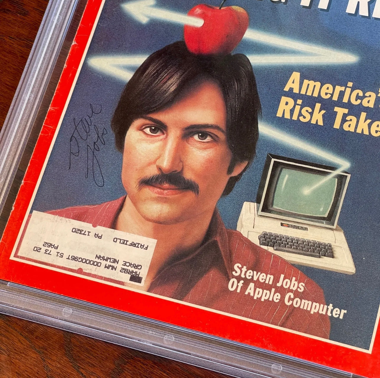 STEVE JOBS * PSA/DNA * Scarce Autograph TIME Magazine APPLE Computer Signed