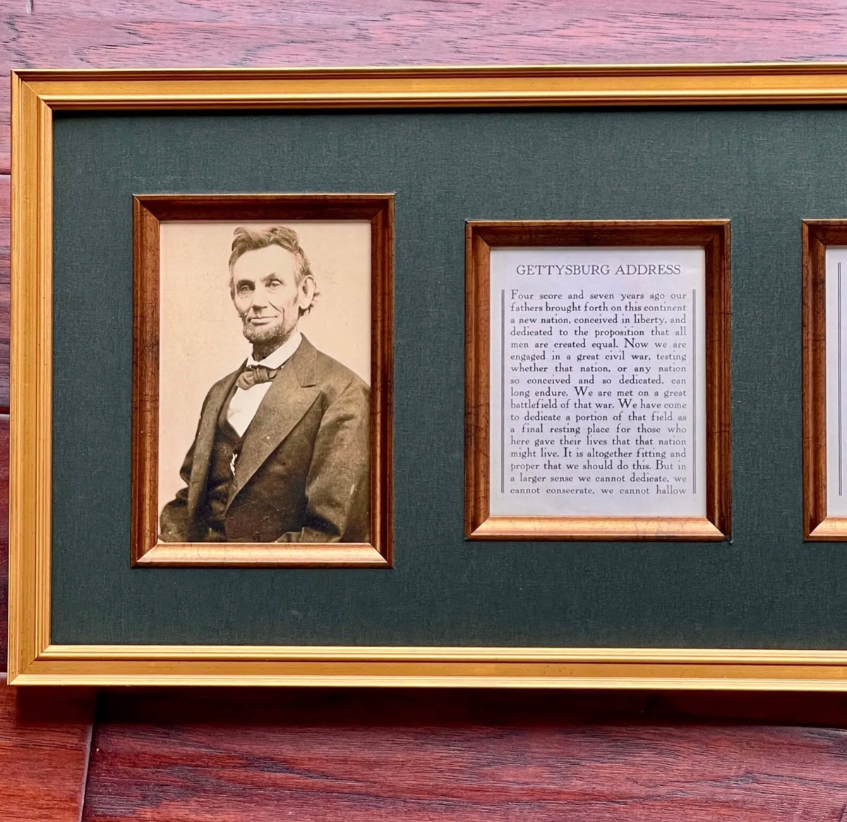 ABRAHAM LINCOLN * PSA * Autograph GETTYSBURG ADDRESS Souvenir Signed Signature