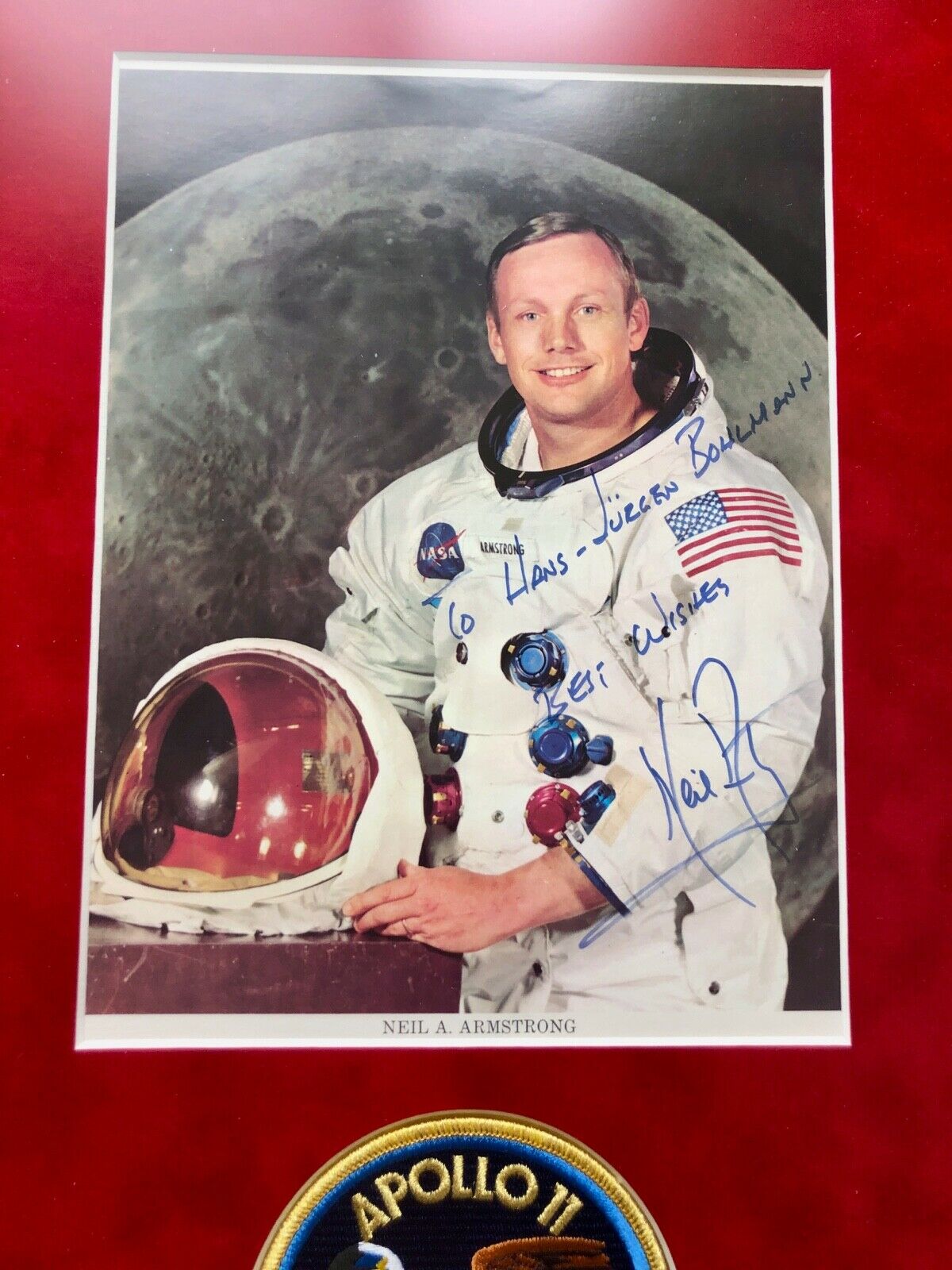 NEIL ARMSTRONG * BECKETT BAS * AUTOGRAPH WSS NASA LITHO * Apollo 11 Signed