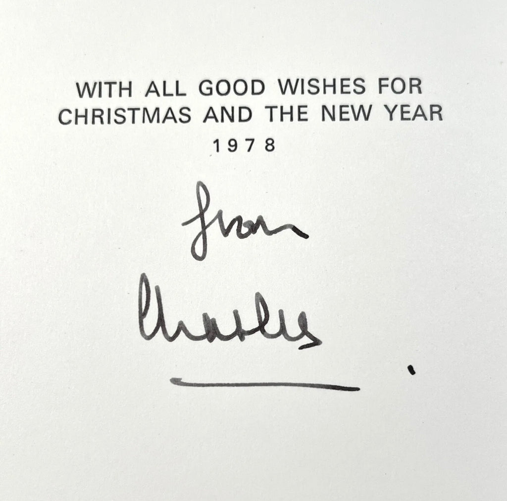 KING CHARLES III * PSA/DNA * Signed 1978 Christmas Card Autograph * Prince