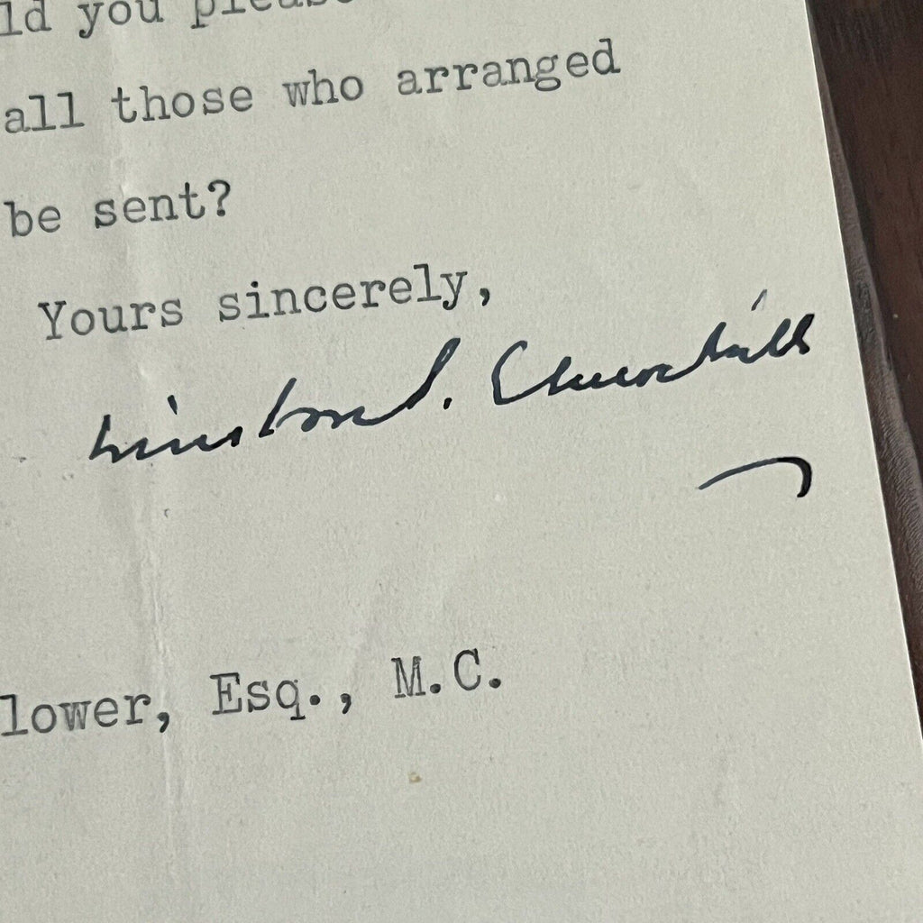 WINSTON S CHURCHILL * PSA Slab * Autograph Letter Re: His Book on Britain Signed