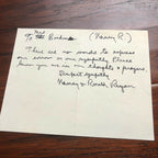 RONALD REAGAN * BAS * Handwritten AUTOGRAPH Condolence Letter SIGNED
