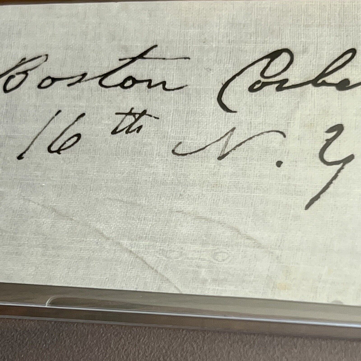 BOSTON CORBETT * PSA/DNA * Autograph Abraham Lincoln Avenger Signed * Shot Booth