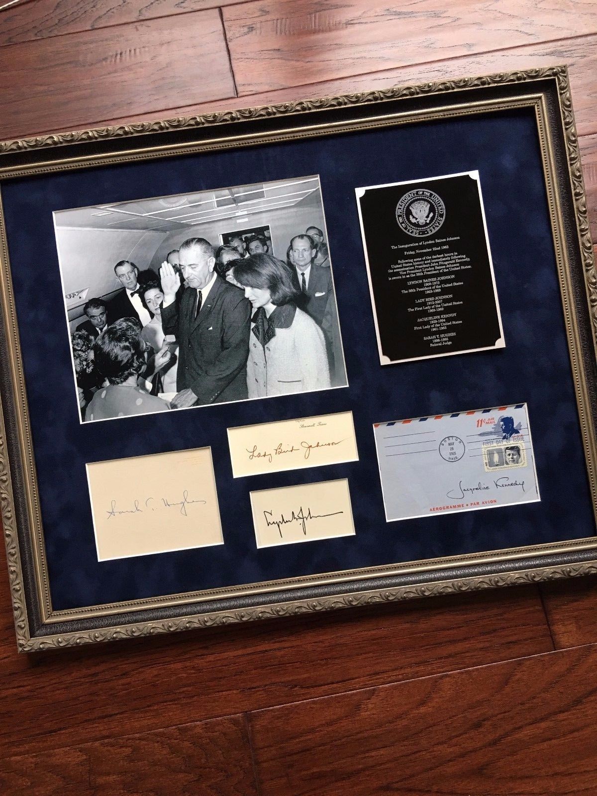 President LYNDON JOHNSON * Autograph JACQUELINE KENNEDY SIGNED * Lady Bird JFK