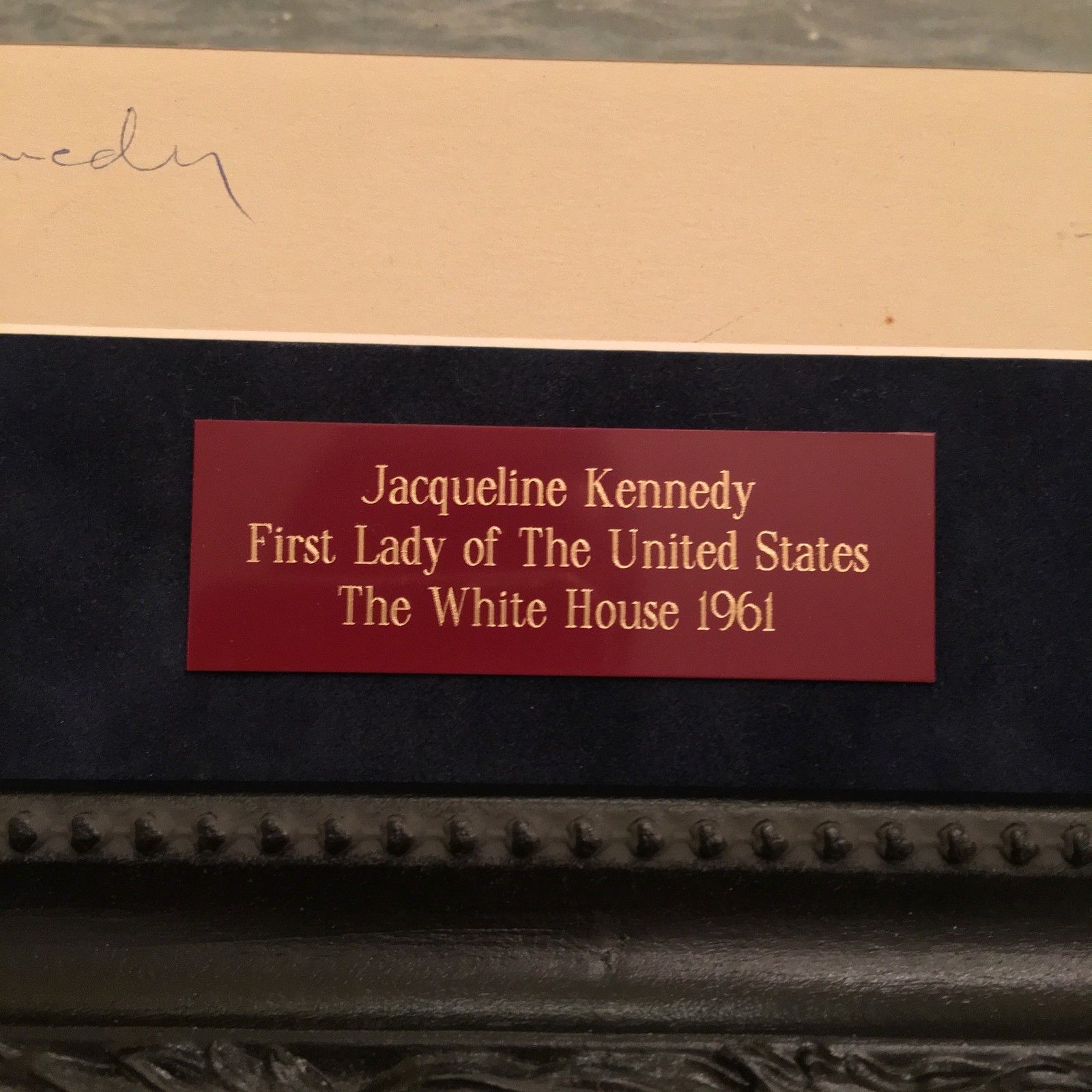 JACQUELINE KENNEDY * Rare AUTOGRAPH White House Portrait SIGNED as FIRST LADY