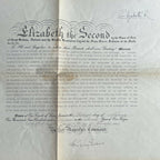 QUEEN ELIZABETH II * PSA/DNA * Autograph Document Also Signed By PM Anthony Eden