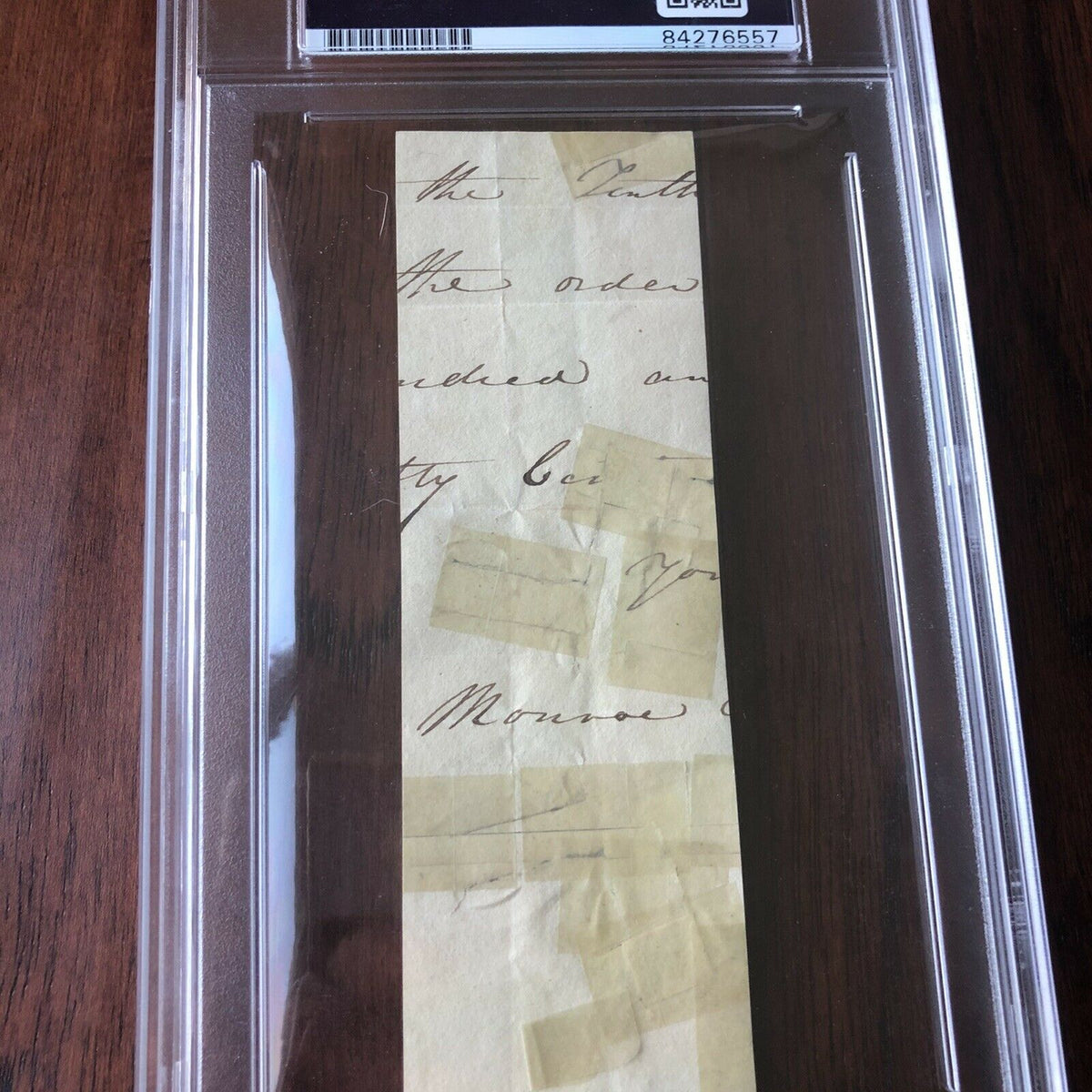 JAMES MONROE * PSA/DNA Slab * Autograph Endorsement Signed As President *