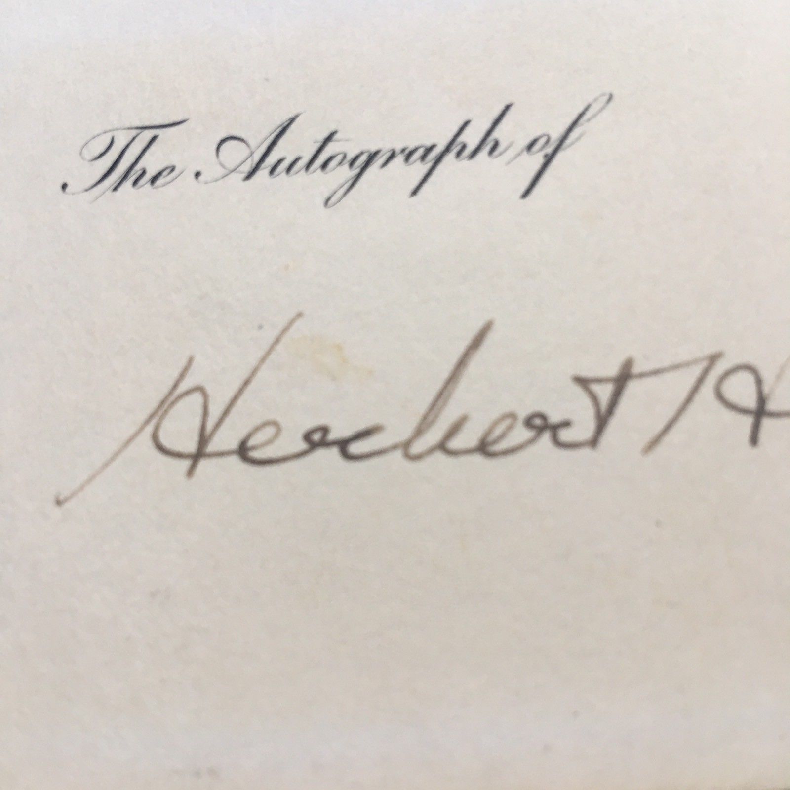 HERBERT HOOVER * AUTHENTIC autograph card * HAND SIGNED * President