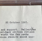J.R.R. TOLKIEN * PSA/DNA * Autograph Typed Letter Re: LORD OF THE RINGS Signed