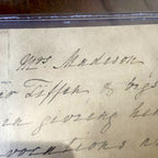 Dolley Madison * BAS Beckett Slabbed * Autograph Handwritten Letter Signed