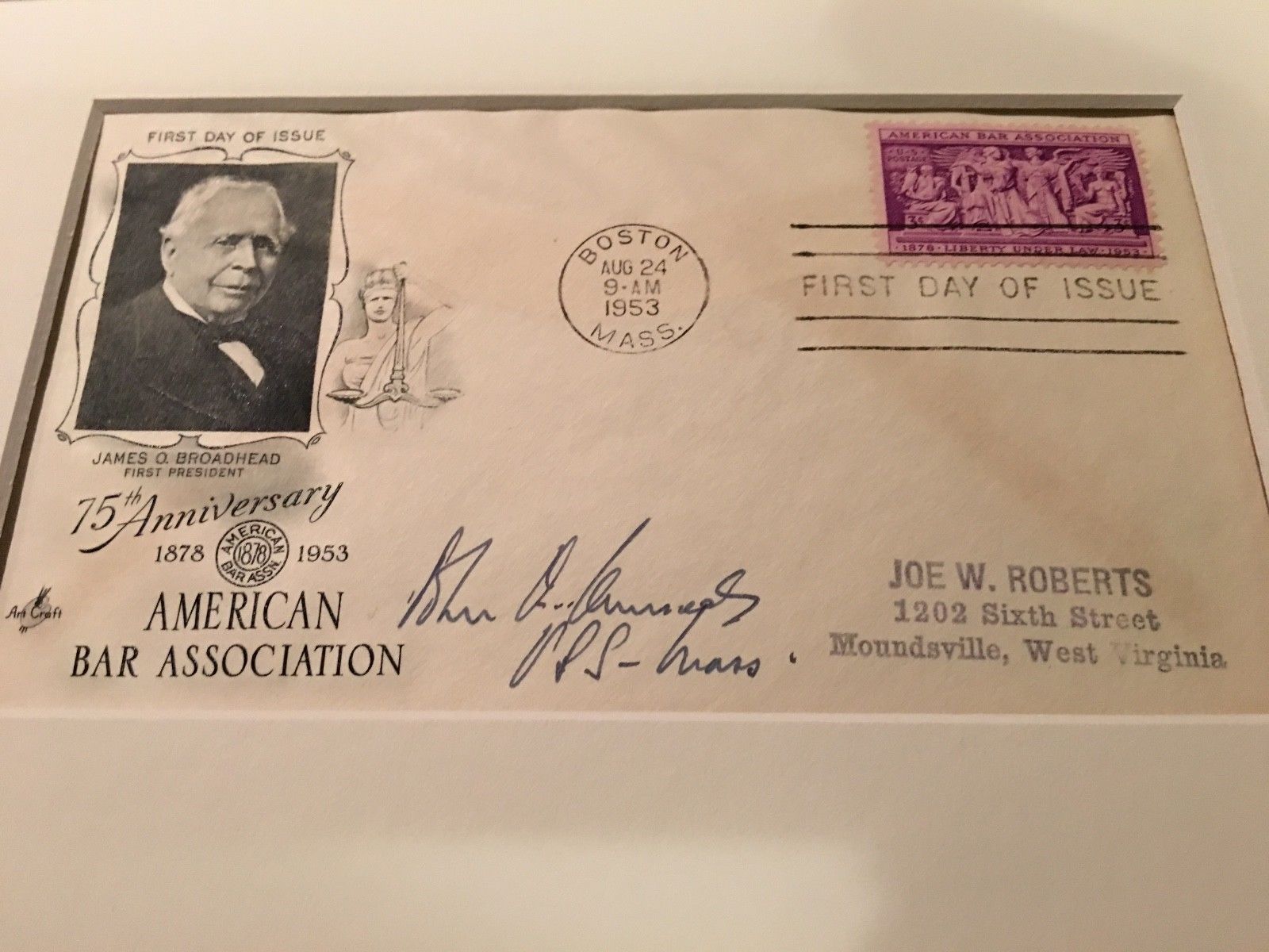 JOHN F. KENNEDY * JSA COA * Scarce "USS Mass" AUTOGRAPH Signed * President