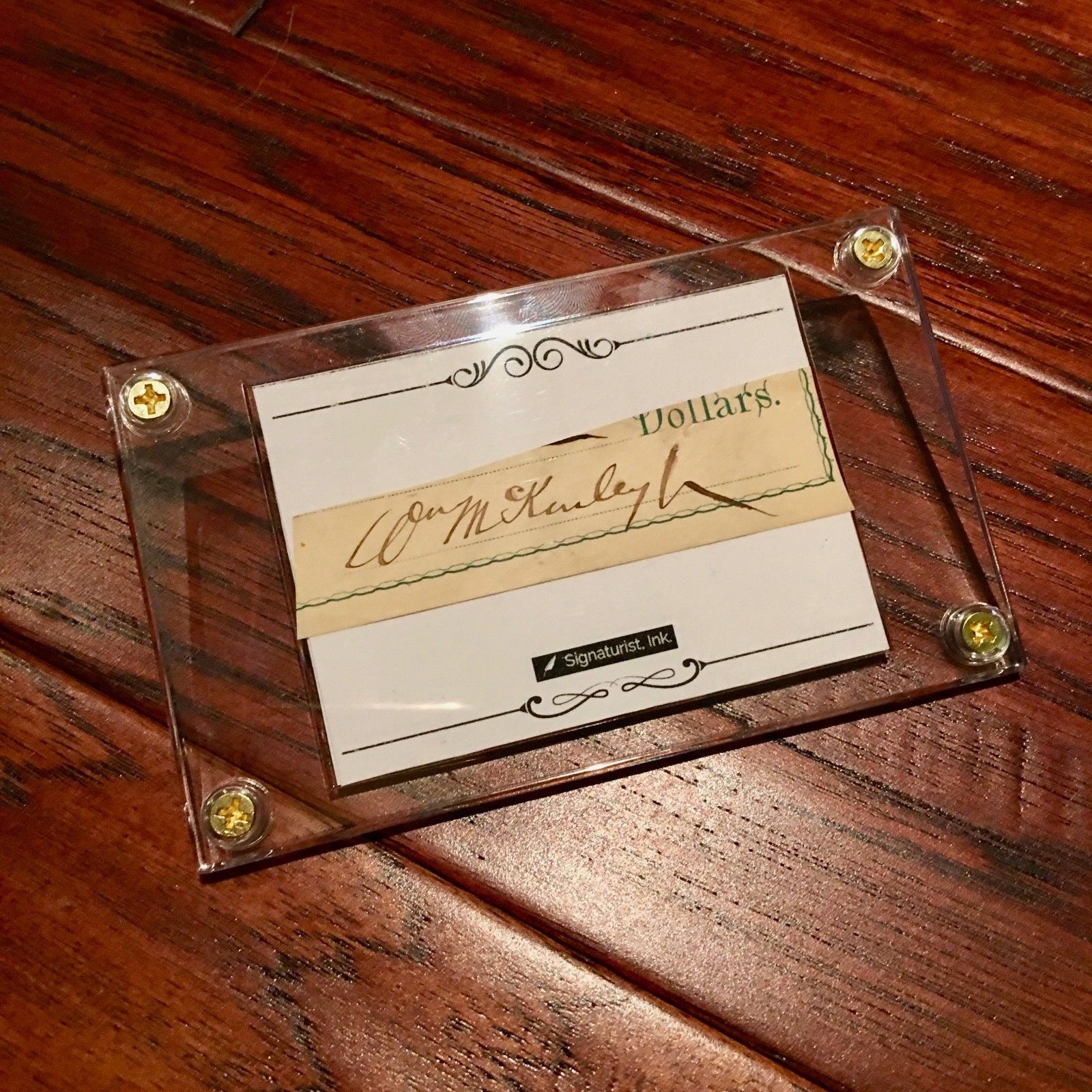WILLIAM McKINLEY * AUTOGRAPH Cut Signed * McKinley Family Collection COA