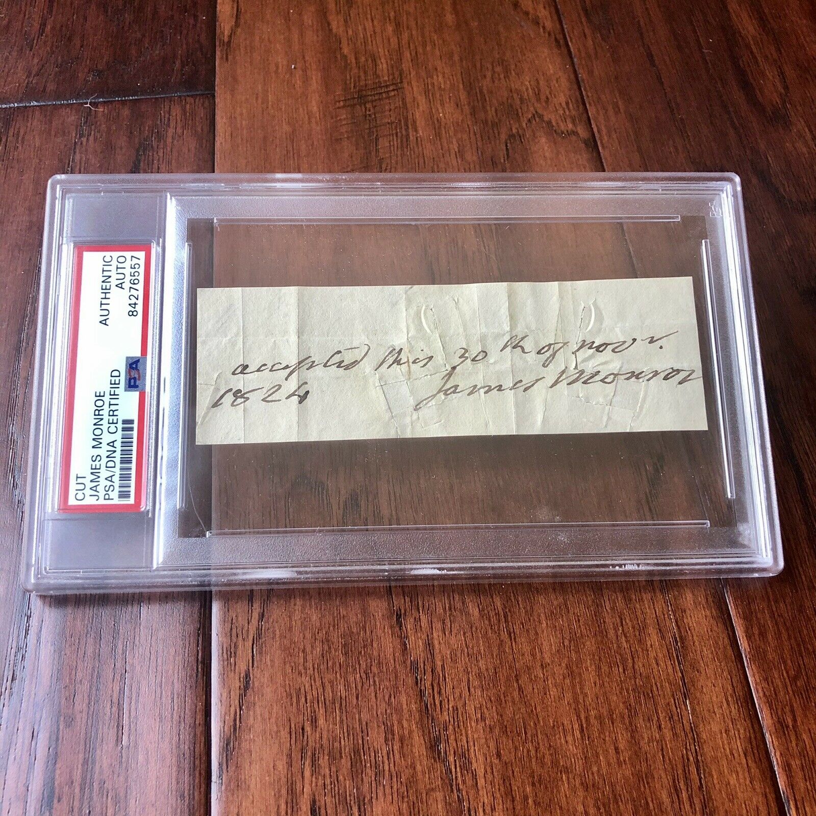 JAMES MONROE * PSA/DNA Slab * Autograph Endorsement Signed As President *