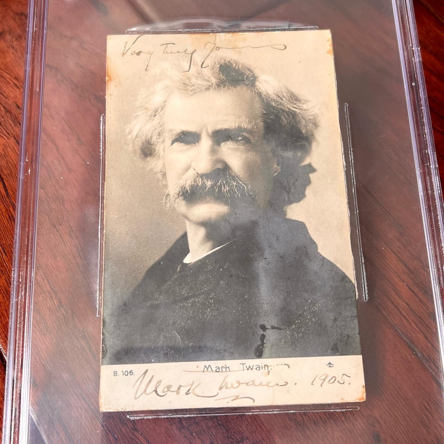 MARK TWAIN / SAMUEL L. CLEMENS * BAS Beckett * Signed Postcard Photo Autograph