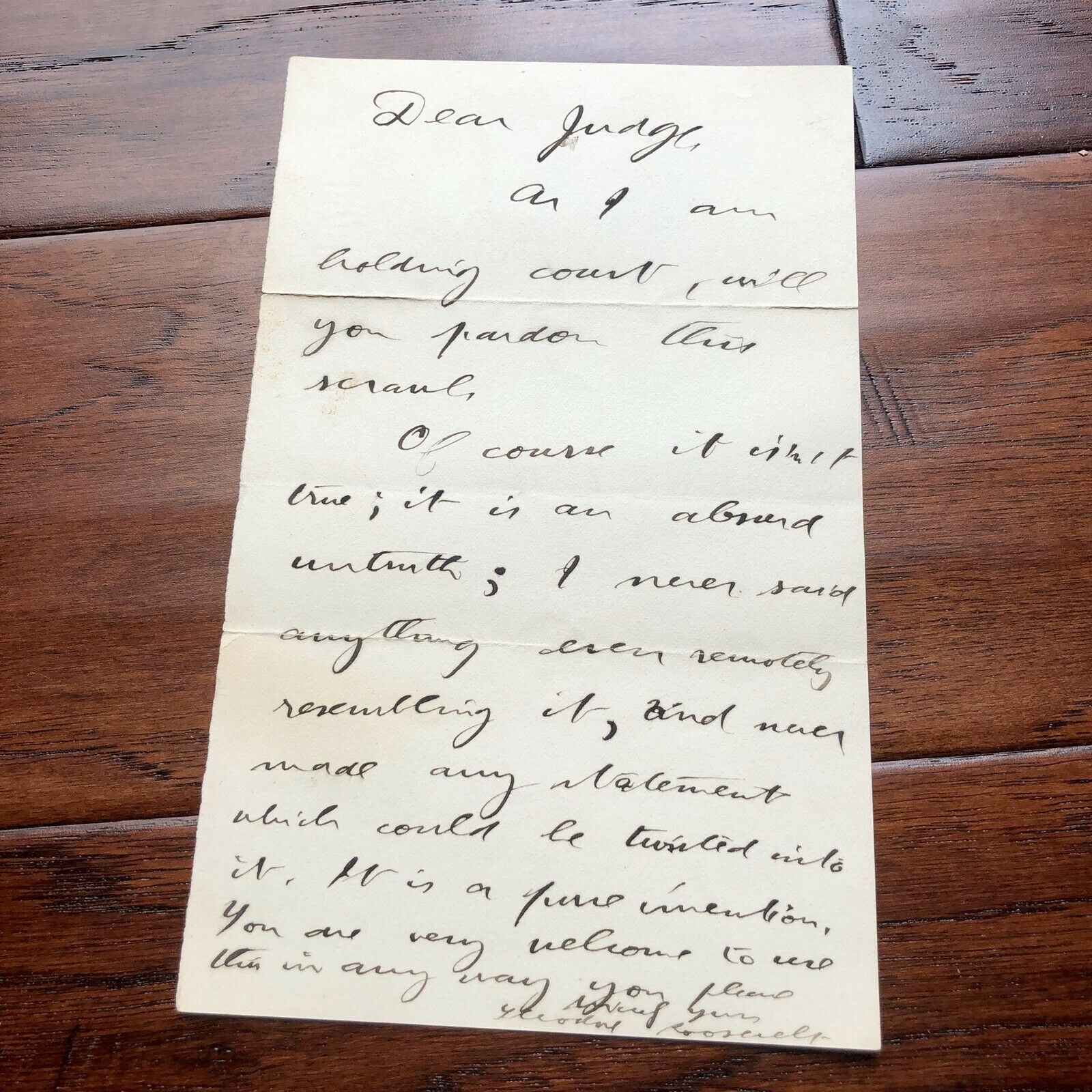 THEODORE ROOSEVELT * BAS * PSA * Autograph Letter Signed Denying Quote
