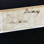 JOHN ADAMS * Scarce AUTOGRAPH Cut Signature SIGNED * JSA COA * 2nd President