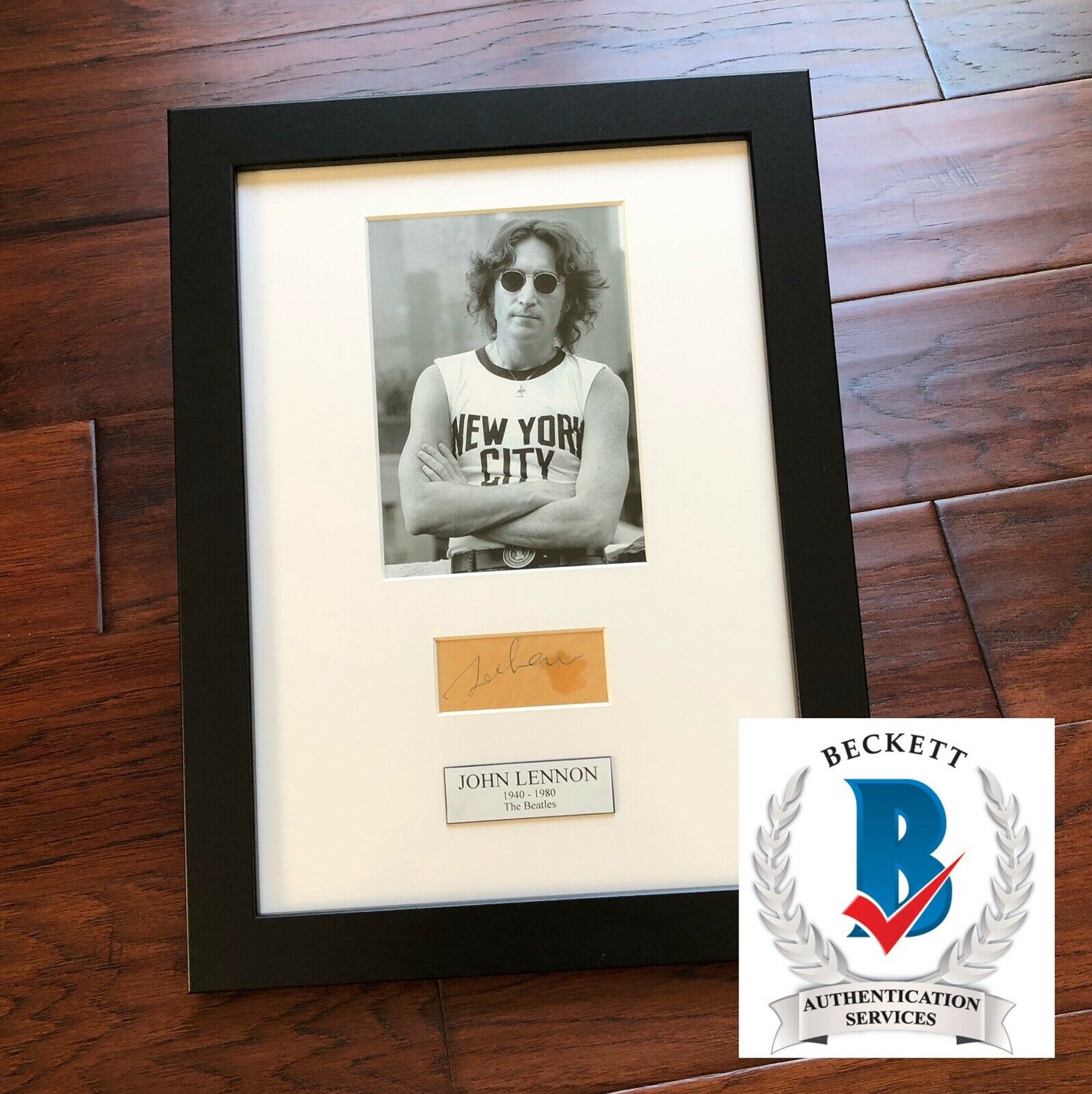 JOHN LENNON * BAS Beckett LOA * Autograph BED-IN Signature Signed * The Beatles