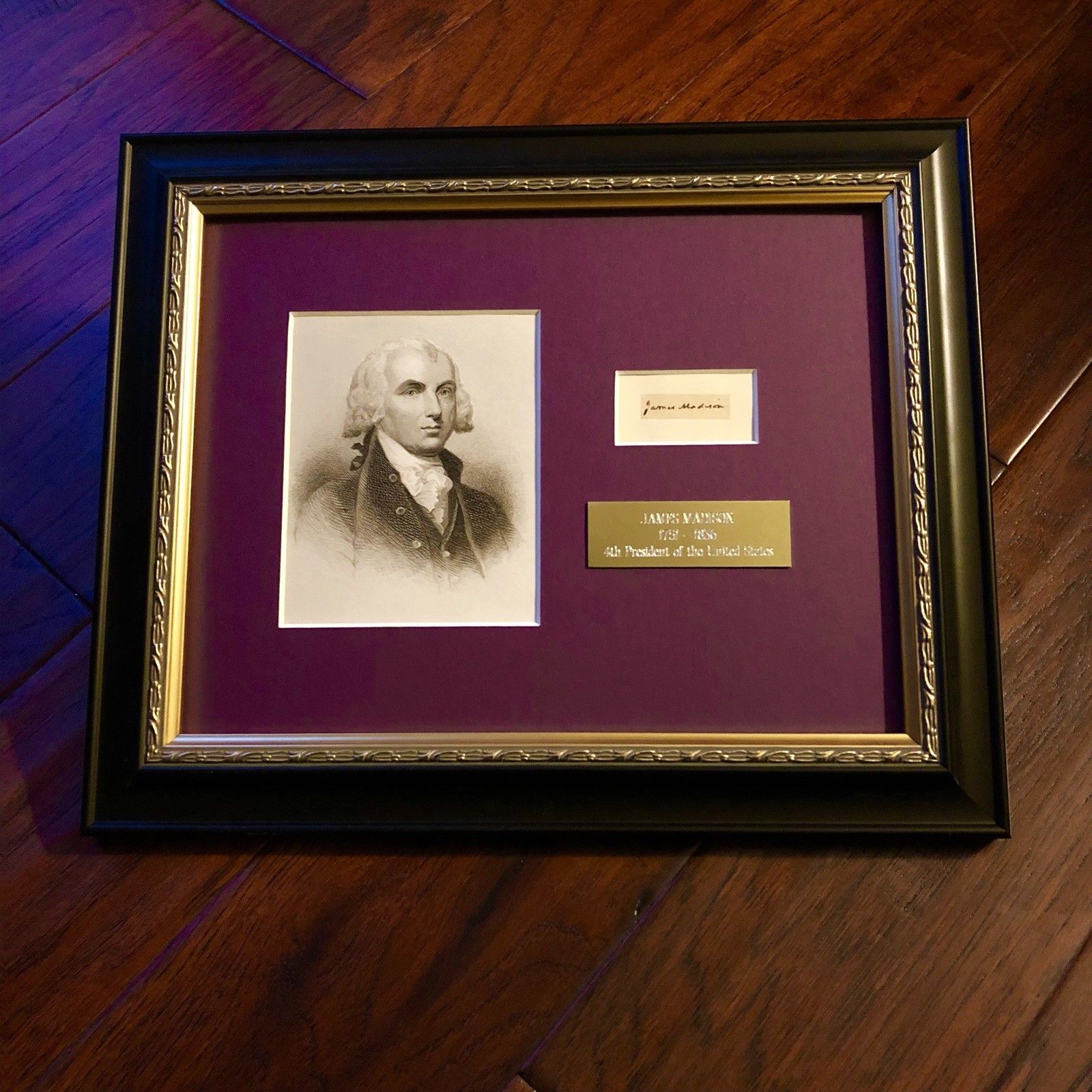 JAMES MADISON * Genuine SIGNED Clipped AUTOGRAPH * President Signature