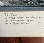 BUZZ ALDRIN * JSA * Autograph Foil Art Etching With Quotation Signed * Apollo 11