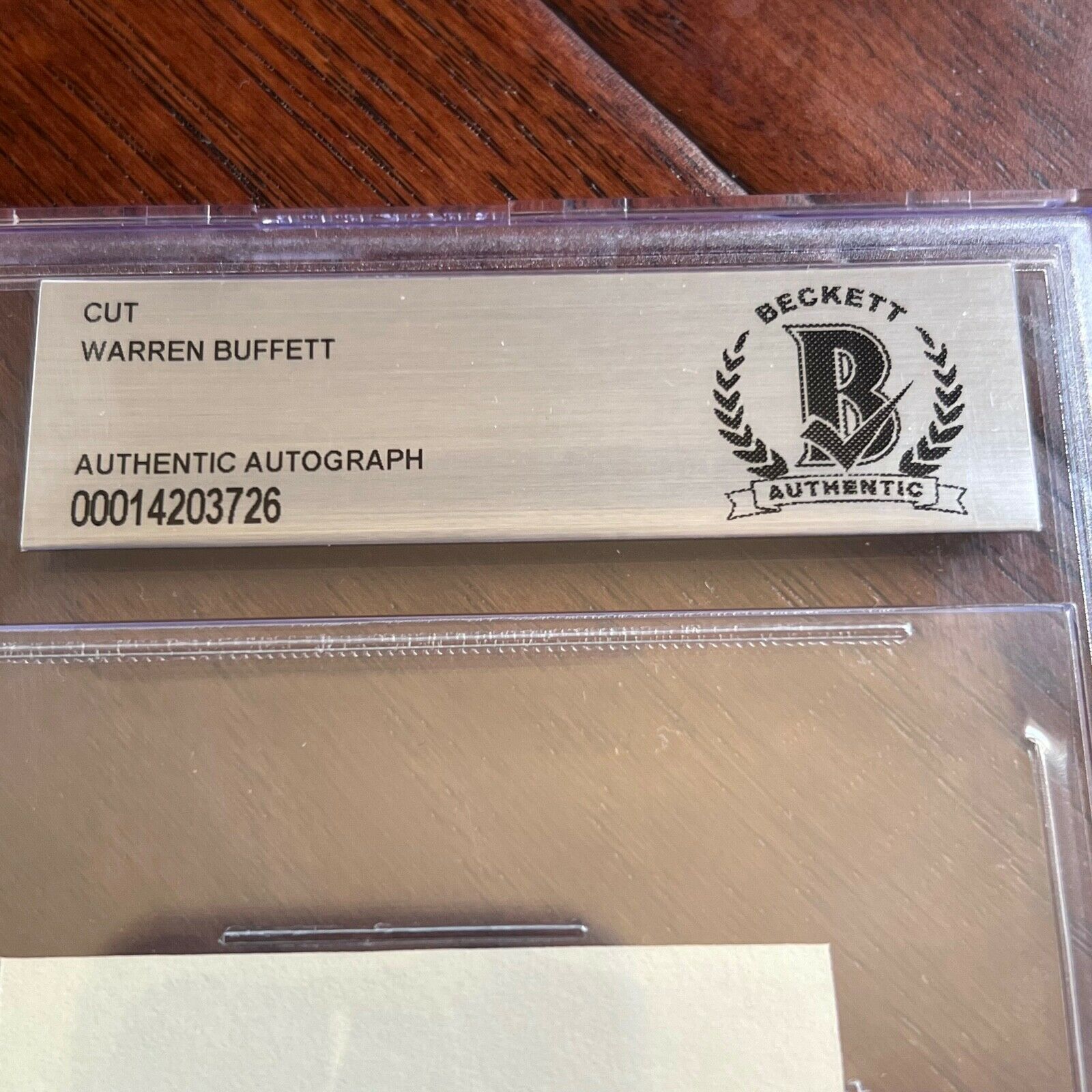 WARREN BUFFETT * BAS Beckett * AUTOGRAPH Card SIGNED * Berkshire Hathaway
