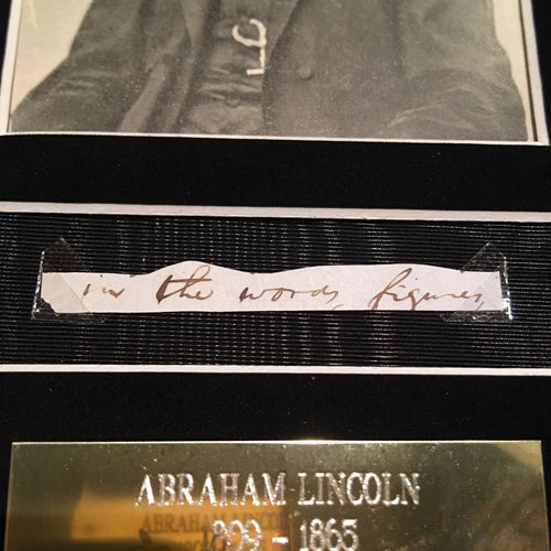ABRAHAM LINCOLN * PSA/DNA * 5 Handwritten Cut Words * not Autograph or Signed