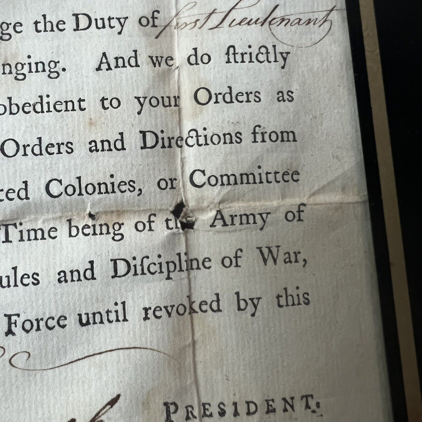 JOHN HANCOCK * Signed 1776 Appointment of Lexington Concord Soldier Autograph