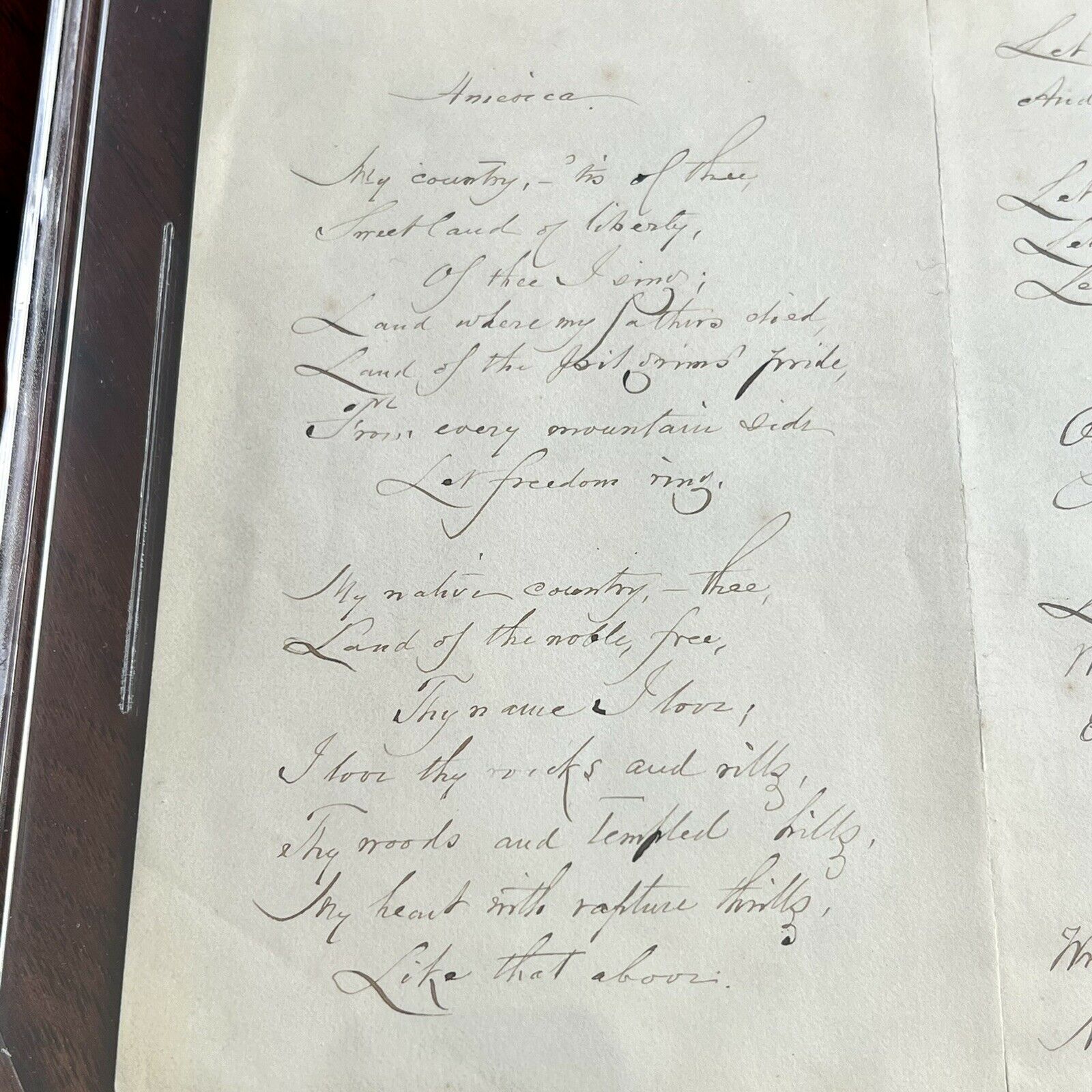 SAMUEL FRANCIS SMITH *Beckett BAS * America / My Country 'Tis of Thee AUTOGRAPH